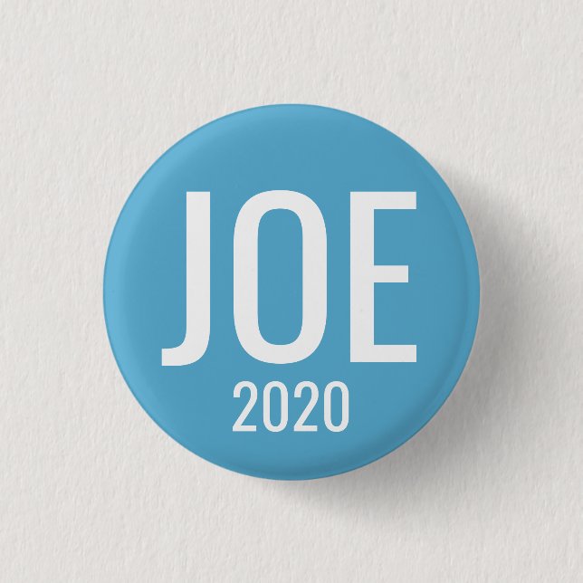 Joe Biden 2020 för president - Enkel blå design Knapp (Framsida)