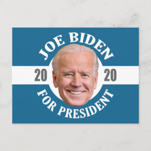 Joe Biden 2020 - Klassiskt designblått foto Vykort
