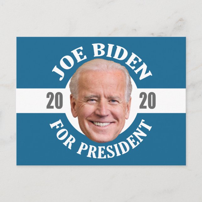 Joe Biden 2020 - Klassiskt designblått foto Vykort (Framsida)