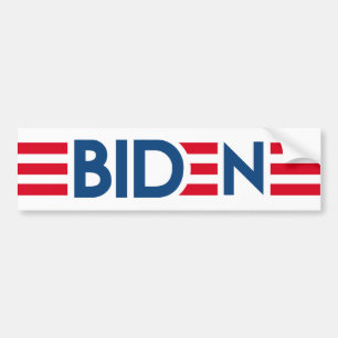Joe Biden 2020 - modernt blått rand Bildekal