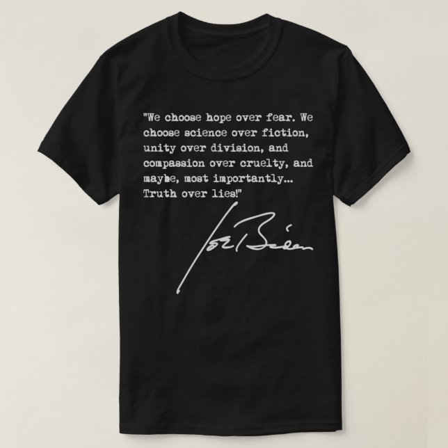 Joe Biden 2020 President  Truth over Lies  T Shirt (Design framsida)