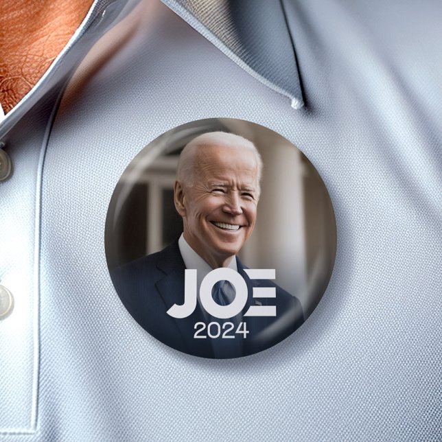 Joe Biden 2024 för president Photo Knapp (Joe 2024)