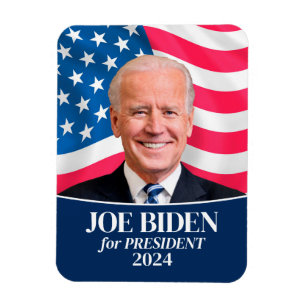 Joe Biden 2024 för president Photo och Flagga frid Magnet