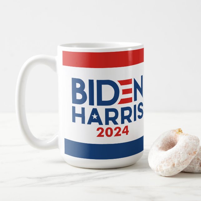 Joe Biden 2024 - Kamala Harris Blue Red Kaffemugg (Med munk)