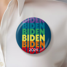 Joe Biden 2024 - Retro gradient Rinbow färg