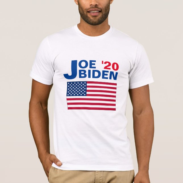 Joe Biden '20 med amerikansk flagg T-shirt (Framsida)
