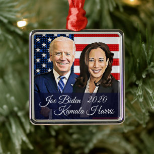 Joe Biden 46:e presidenten Keepsaké Souvenir 2020 Julgransprydnad Metall
