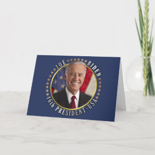 Joe Biden 46:e presidenten USA:s minnesfoto Helgkort