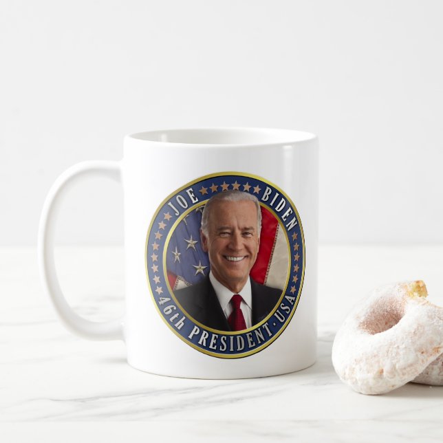Joe Biden 46:e presidenten USA:s minnesfoto Kaffemugg (Med munk)