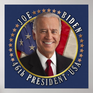 Joe Biden 46:e presidenten USA:s minnesfoto Poster