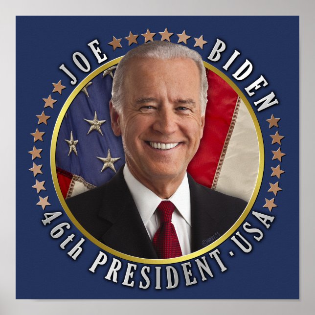 Joe Biden 46:e presidenten USA:s minnesfoto Poster (Framsidan)