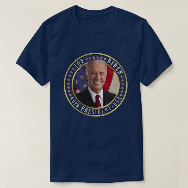 Joe Biden 46:e presidenten USA:s minnesfoto T Shirt (Design framsida)
