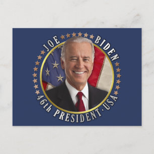 Joe Biden 46:e presidenten USA:s minnesfoto Vykort