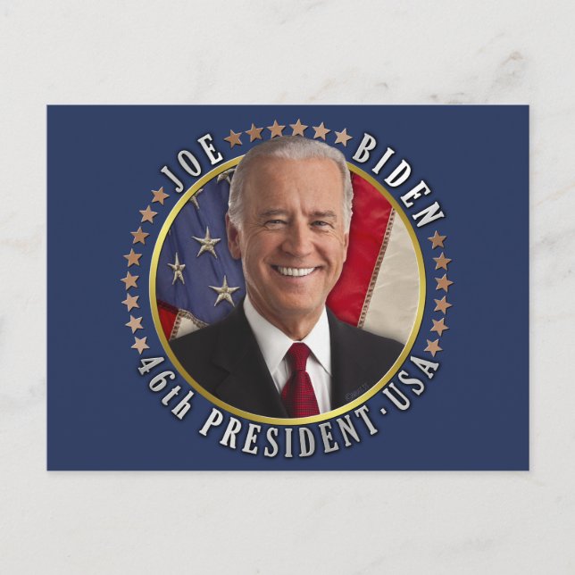 Joe Biden 46:e presidenten USA:s minnesfoto Vykort (Framsida)
