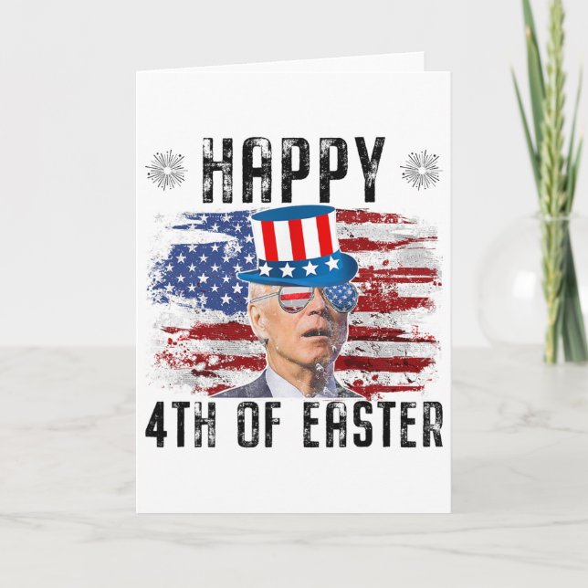 Joe Biden 4 juli Glad påsk 4 juli USA  Kort (Framsida)