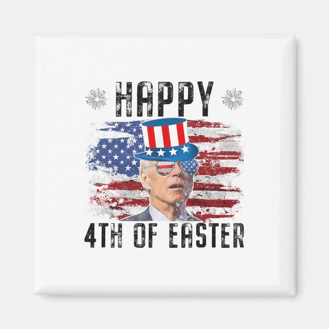 Joe Biden 4 juli Glad påsk 4 juli USA Magnet (Framsidan)