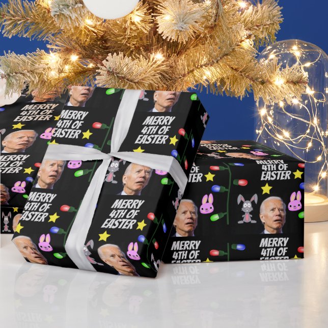 JOE BIDEN 4TH OF PÅSK CHRISTMAS FUNNY CONFUSY PRESENTPAPPER (Helgdagar)