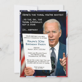 Joe Biden Anpassade Party-inbjudan Inbjudningar