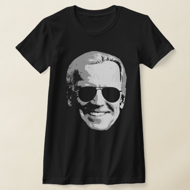 Joe Biden Ansikte med Aviators T Shirt (Laydown)