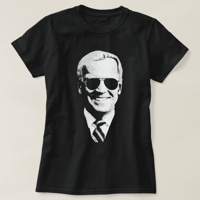 Joe Biden Ansikte med Aviators T Shirt (Design framsida)