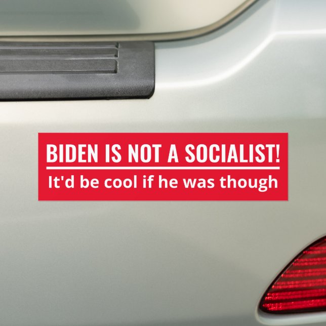 Joe Biden är ingen socialist Bildekal (På Bil)