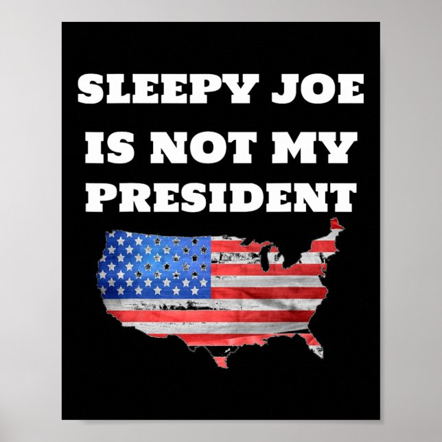 Joe Biden är inte min president Harris Usa. Poster (Framsidan)