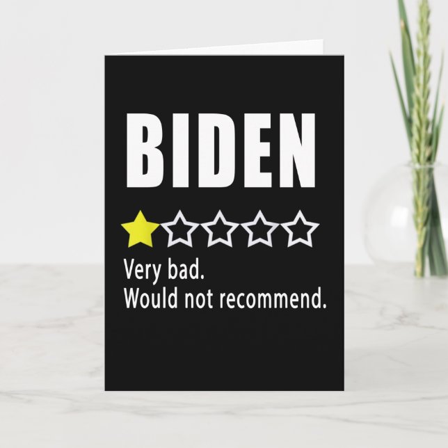 Joe Biden är väldigt dålig. Rekommenderar inte Kort (Framsida)