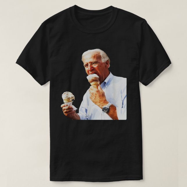 Joe Biden äter glass , Bidens tal den 4 juli T Shirt (Design framsida)