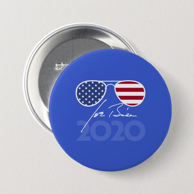 Joe Biden Aviators 2020 Knapp (Framsida & baksida)