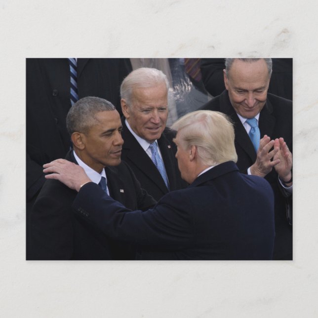 Joe Biden, Barack Obama och Trump Vykort (Framsida)