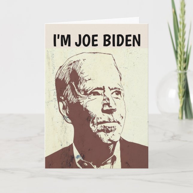 JOE BIDEN BIRTHDAY ELLER TILLFÄLLE CARDS TACK KORT (Framsida)