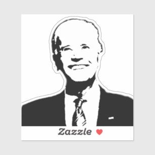 Joe Biden Black & White Form Vinyl Sticker Klistermärken