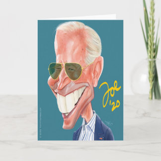 Joe Biden caricature-hälsningskort Kort