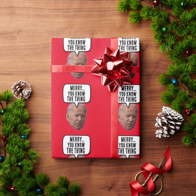 JOE BIDEN CHRISTMAS DU VET SAK PRESENTPAPPER (Julgåva)