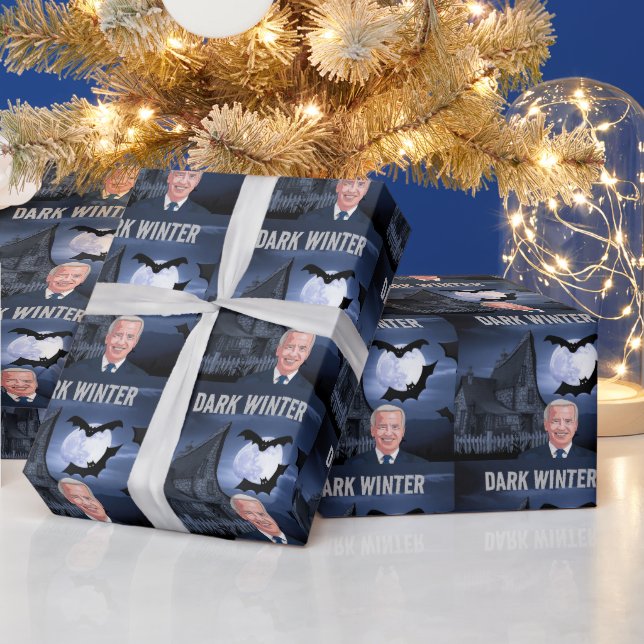 JOE BIDEN CHRISTMAS MÖRK WINTER WRAPPING PAPPER PRESENTPAPPER (Helgdagar)