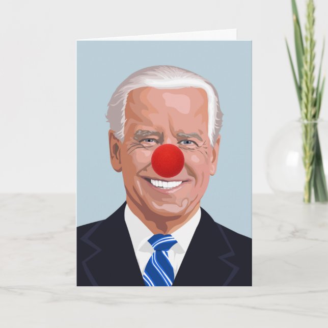 JOE BIDEN CLOWN FÖDELSEDAGSKORT KORT (Framsida)