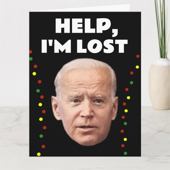 JOE BIDEN CONFUSY FUNNY CHRISTMAS-KORT KORT (Framsida)