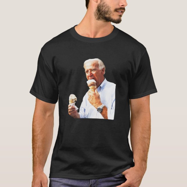 Joe Biden Eating Ice Cream 2020 T Shirt (Framsida)