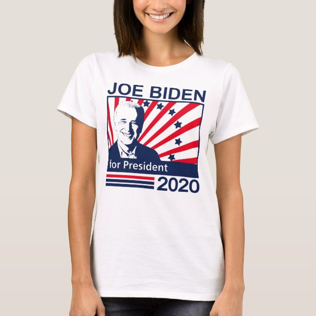 Joe Biden för blått för presidentval 2020 T Shirt (Framsida)