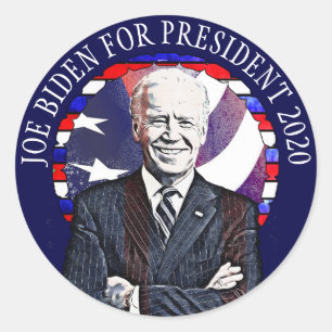 Joe Biden för president 2020 Support Stickers Runt Klistermärke