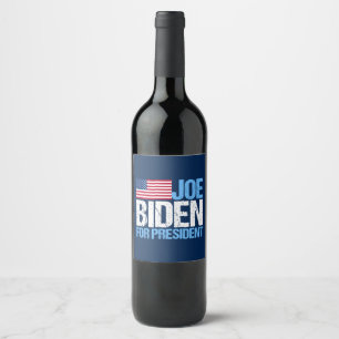 Joe Biden för president Vinflaska Etikett