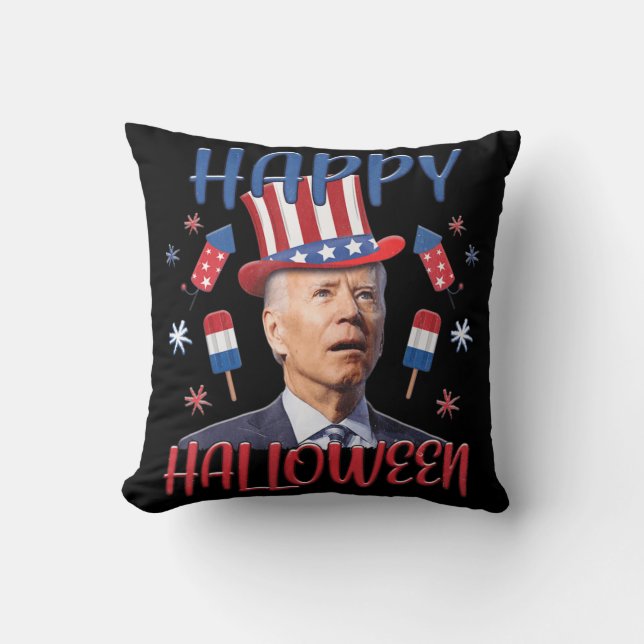 Joe Biden förväxlade Merry 4th of Halloween Fjärde Kudde (Framsida)