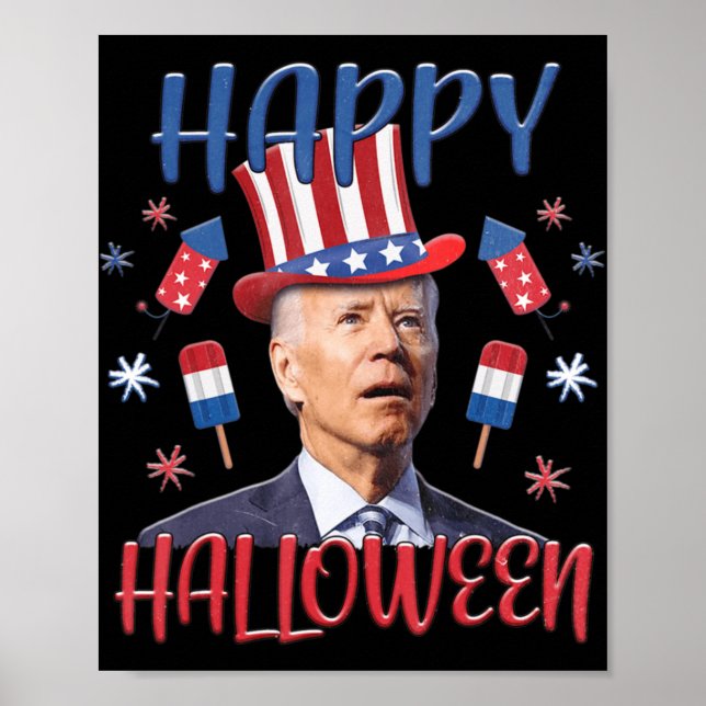 Joe Biden förväxlade Merry 4th of Halloween Fjärde Poster (Framsidan)