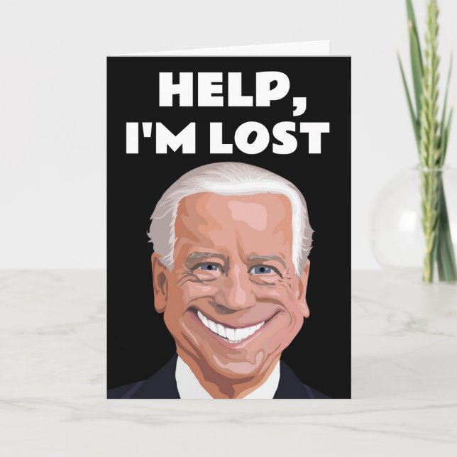 JOE BIDEN FUNNY BIRTHDAY GREETING CARD KORT (Framsida)