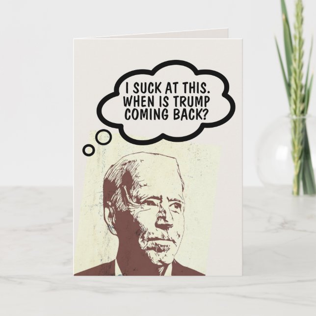 JOE BIDEN FUNNY BIRTHDAY TRUMP CARDS TACK KORT (Framsida)