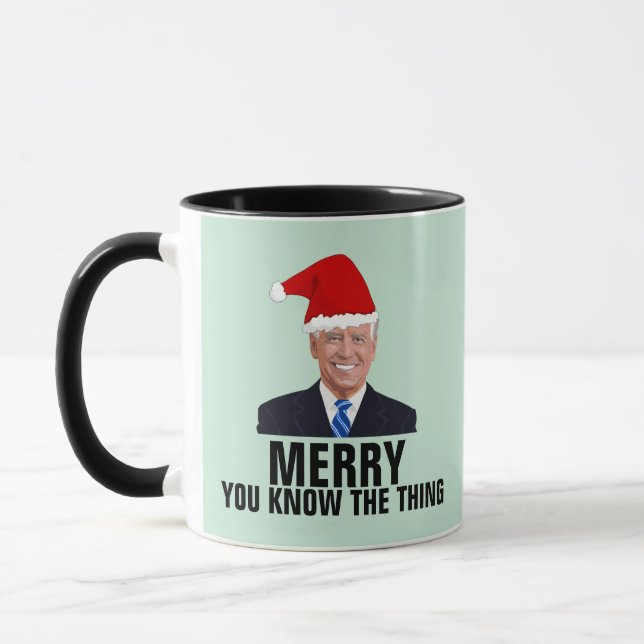 JOE BIDEN FUNNY CHRISTMAS KAFFE KOPPAR (Vänster)