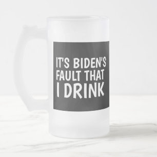 JOE BIDEN FUNNY FROSTED GLASS MUGG FOR PAPPA