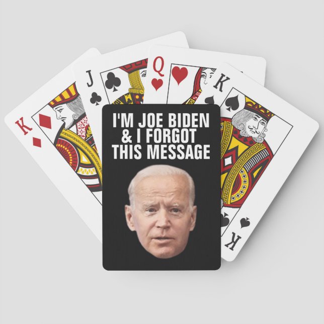 JOE BIDEN FUNNY GLÖMDE INTE DET HÄR MEDDELANDET. CASINOKORT (Baksidan)