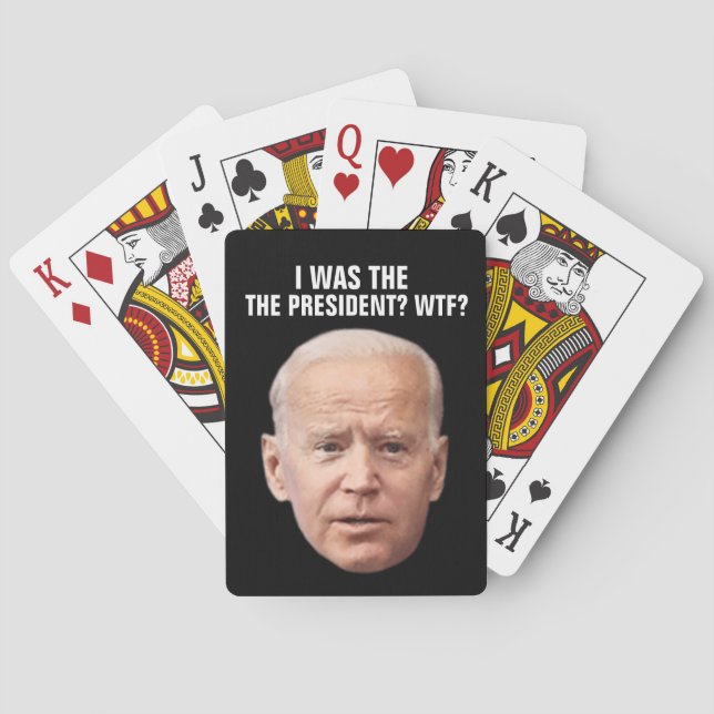JOE BIDEN FUNNY PLAYING CARDS CASINOKORT (Baksidan)