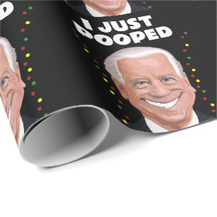 JOE BIDEN FUNNY POOP POOPED CHRISTMAS PRESENTPAPPER
